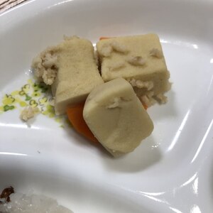 高野豆腐と人参玉葱のそぼろ煮